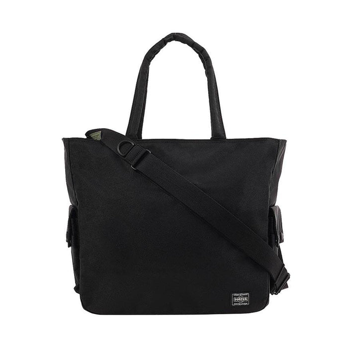 PORTER Unisex Unit 2-Way Tote Bag Black