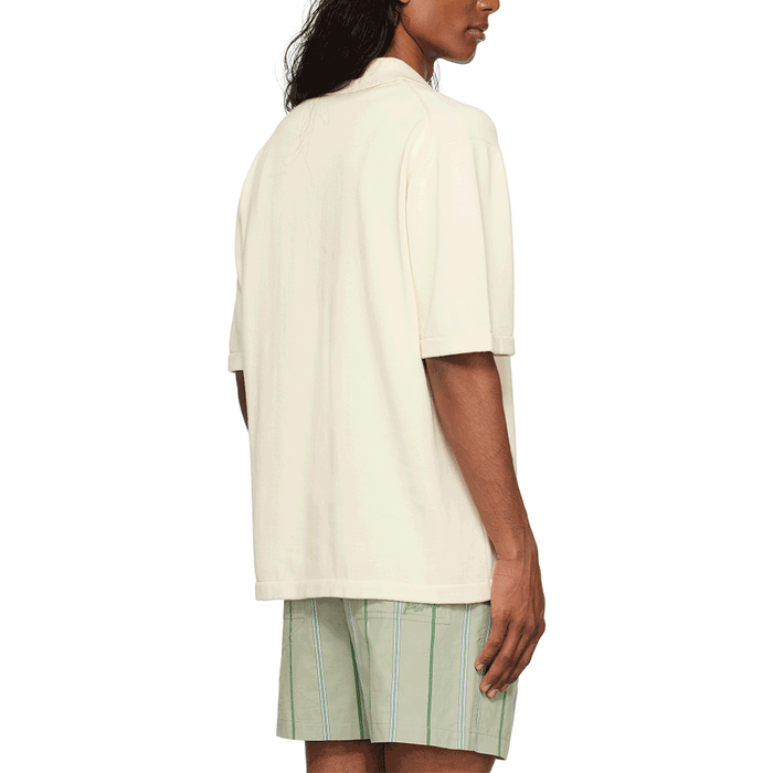 Maison Kitsune Fox Head Knit Polo Short Sleeve Shirt