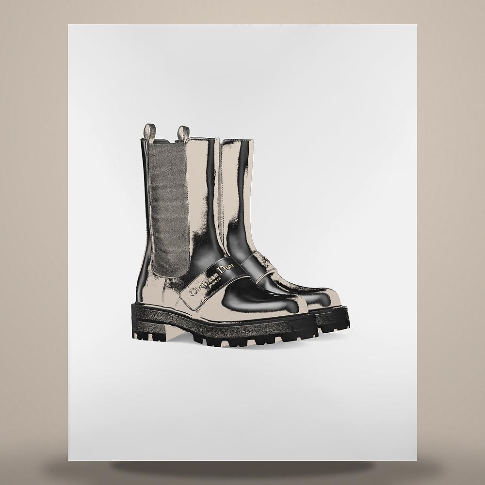 DIOR Black Calfskin D-Quest Ankle Boots KDT115VEA S900