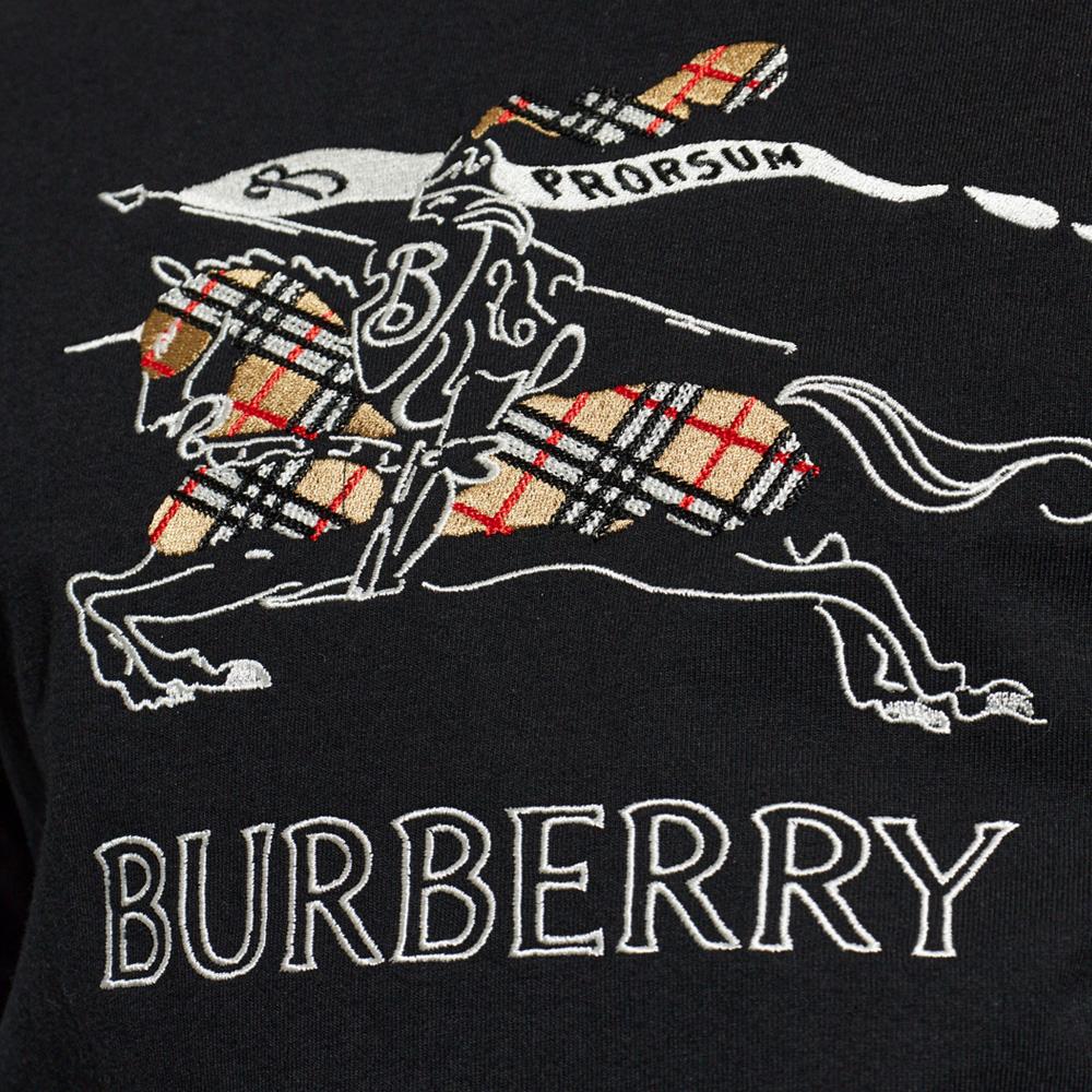 BURBERRY EKD Sketch Black Cotton Short-Sleeve T-Shirt