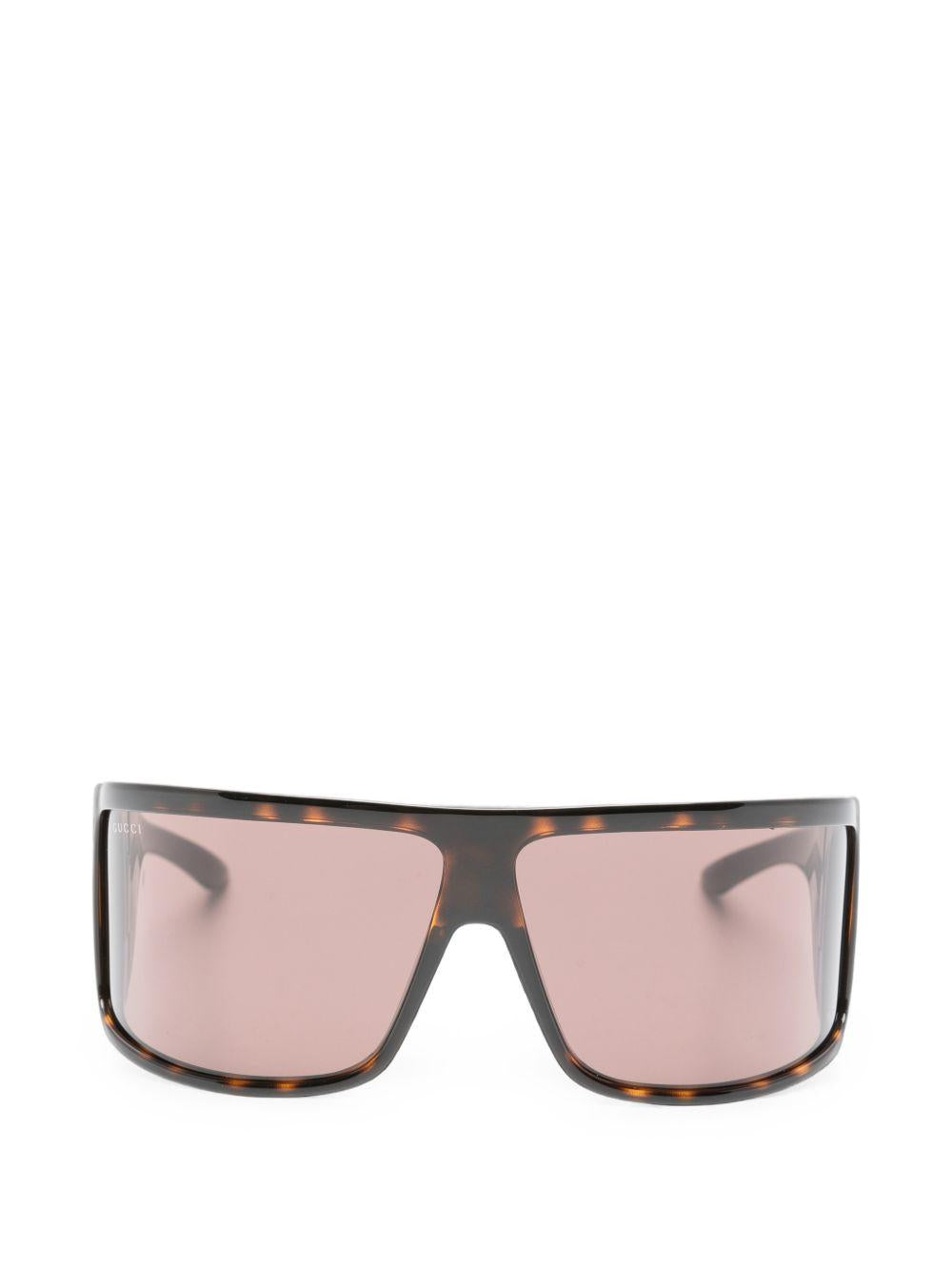 GUCCI Black Acetate Square Sunglasses for Men