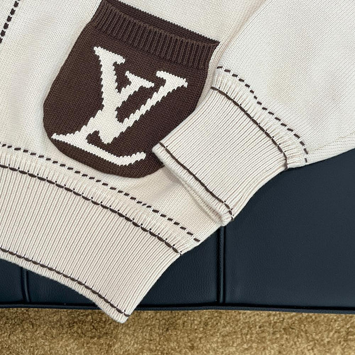 Louis Vuitton Men’s Signature Light Cardigan Ivory Brown