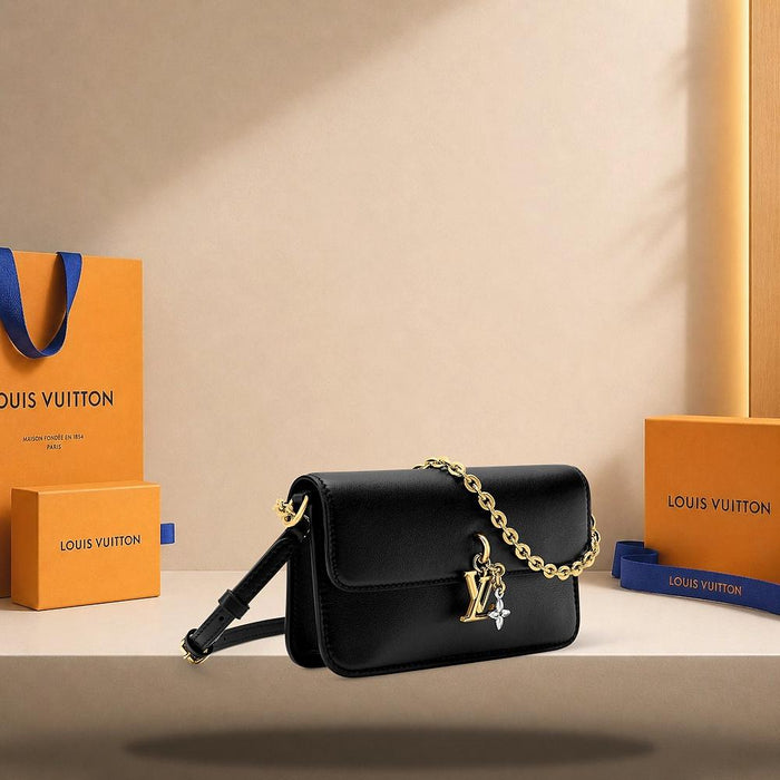 Louis Vuitton Black LV Bloom Wallet on Chain Bag M29457
