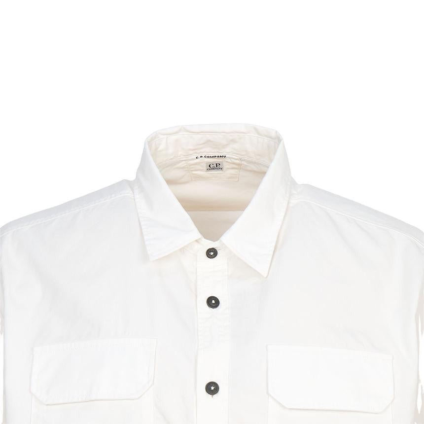 CP Company Men’s Long Sleeve Shirt White Cotton
