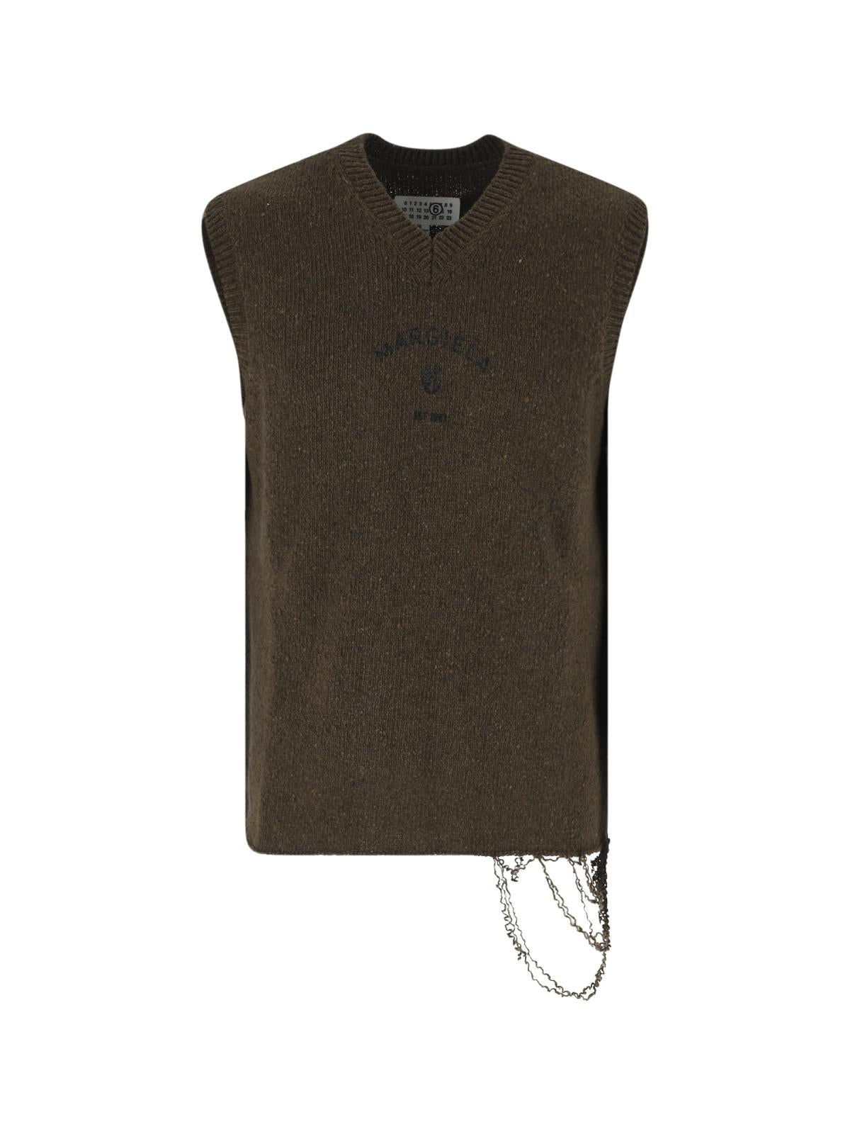 Maison Margiela Wool Knit Vest Men FW26 Gray