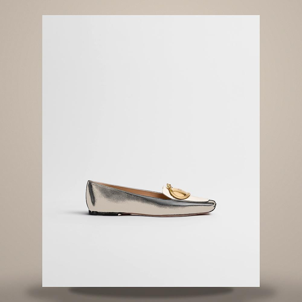 DIOR Black/White Lambskin Medallion Loafers KDF215LAB S11X