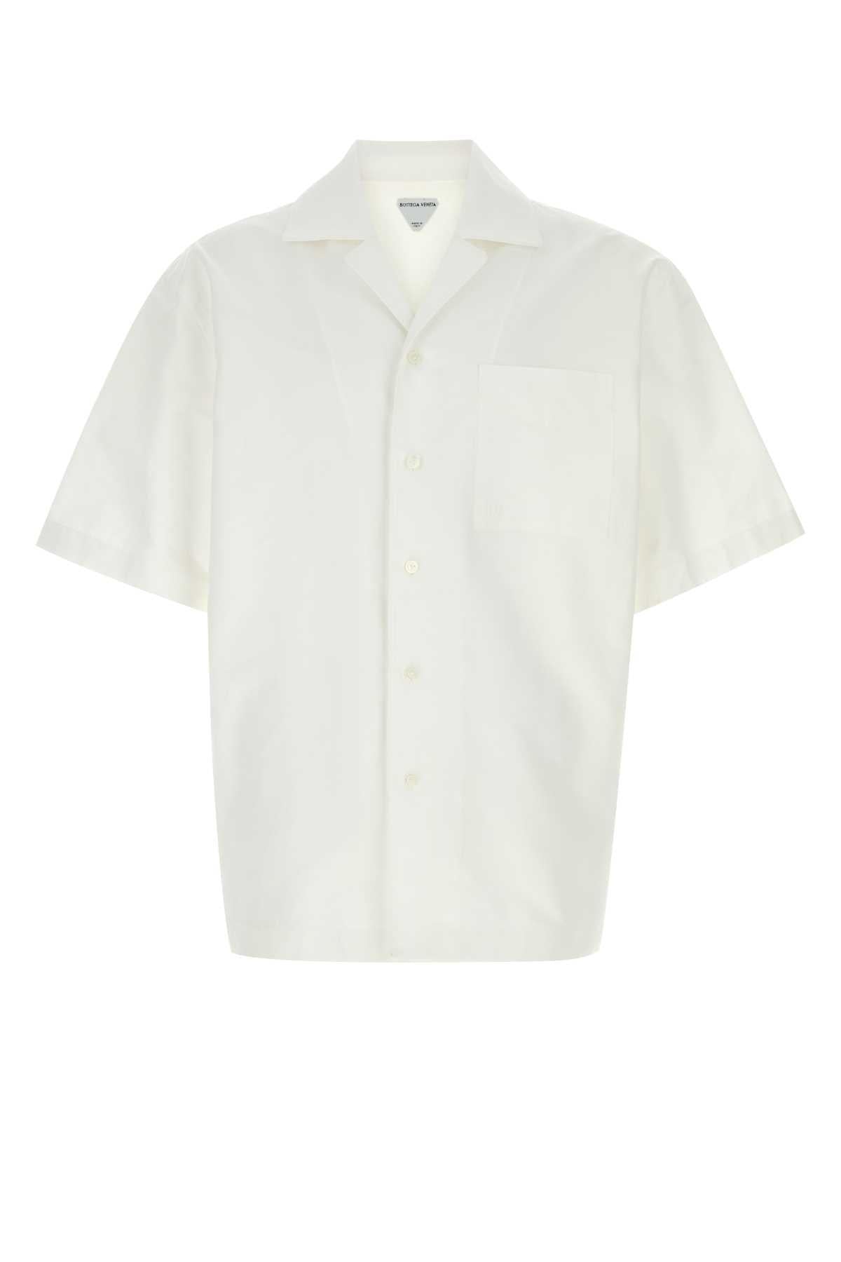 Bottega Veneta Cotton Short Sleeve Shirt Men White