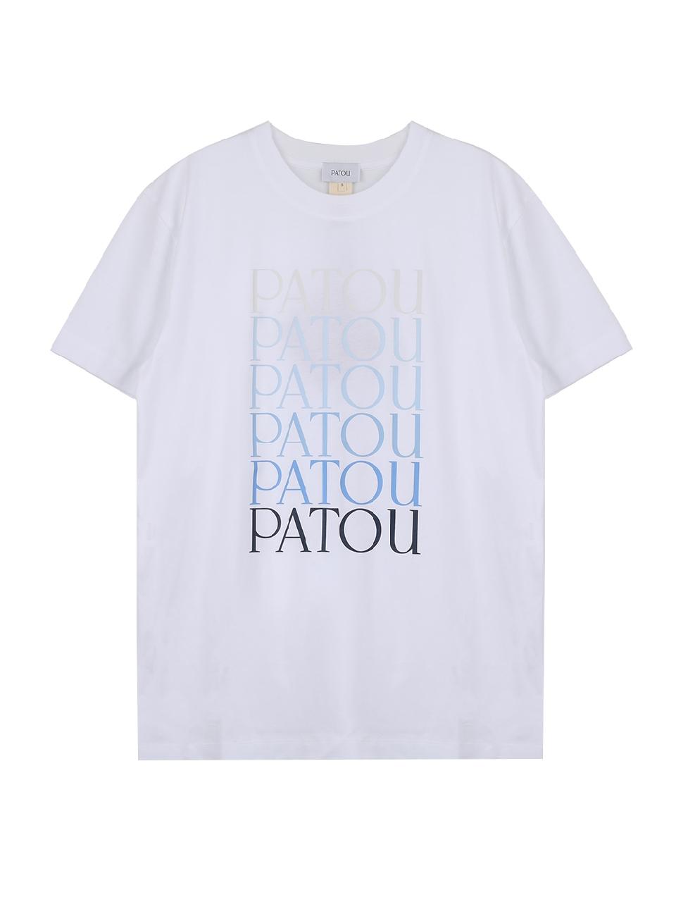 PATOU Logo Print Organic Cotton T-Shirt JE1129999 001W