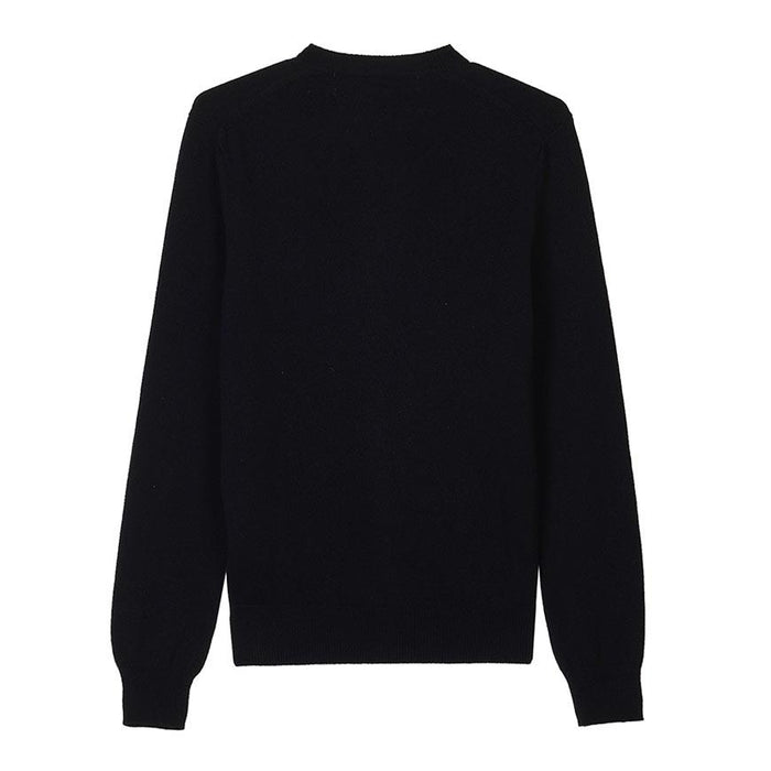 Comme des Garcons Double Heart Black Unisex Knit Cardigan