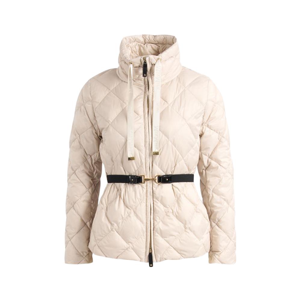 Max Mara White Sand Belted Quilted Puffer Jacket 261948 1024 031
