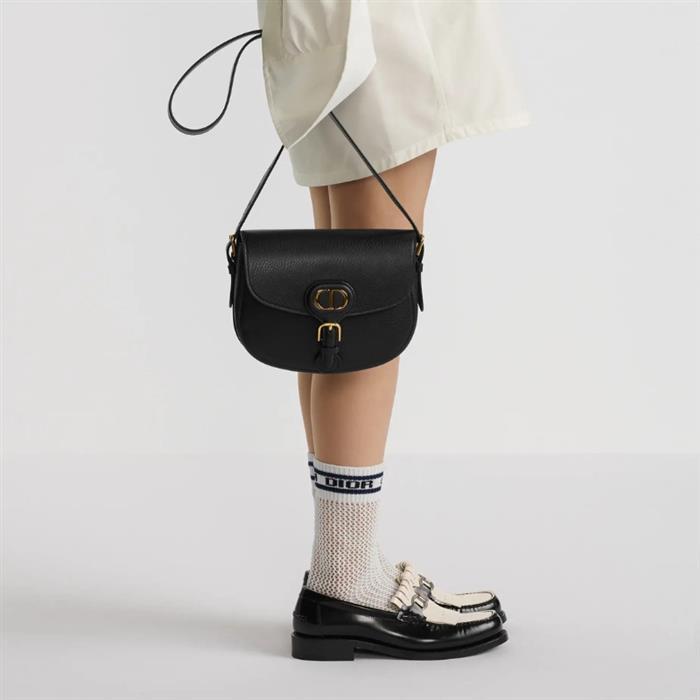DIOR Bobby Medium Shoulder Bag Black Leather