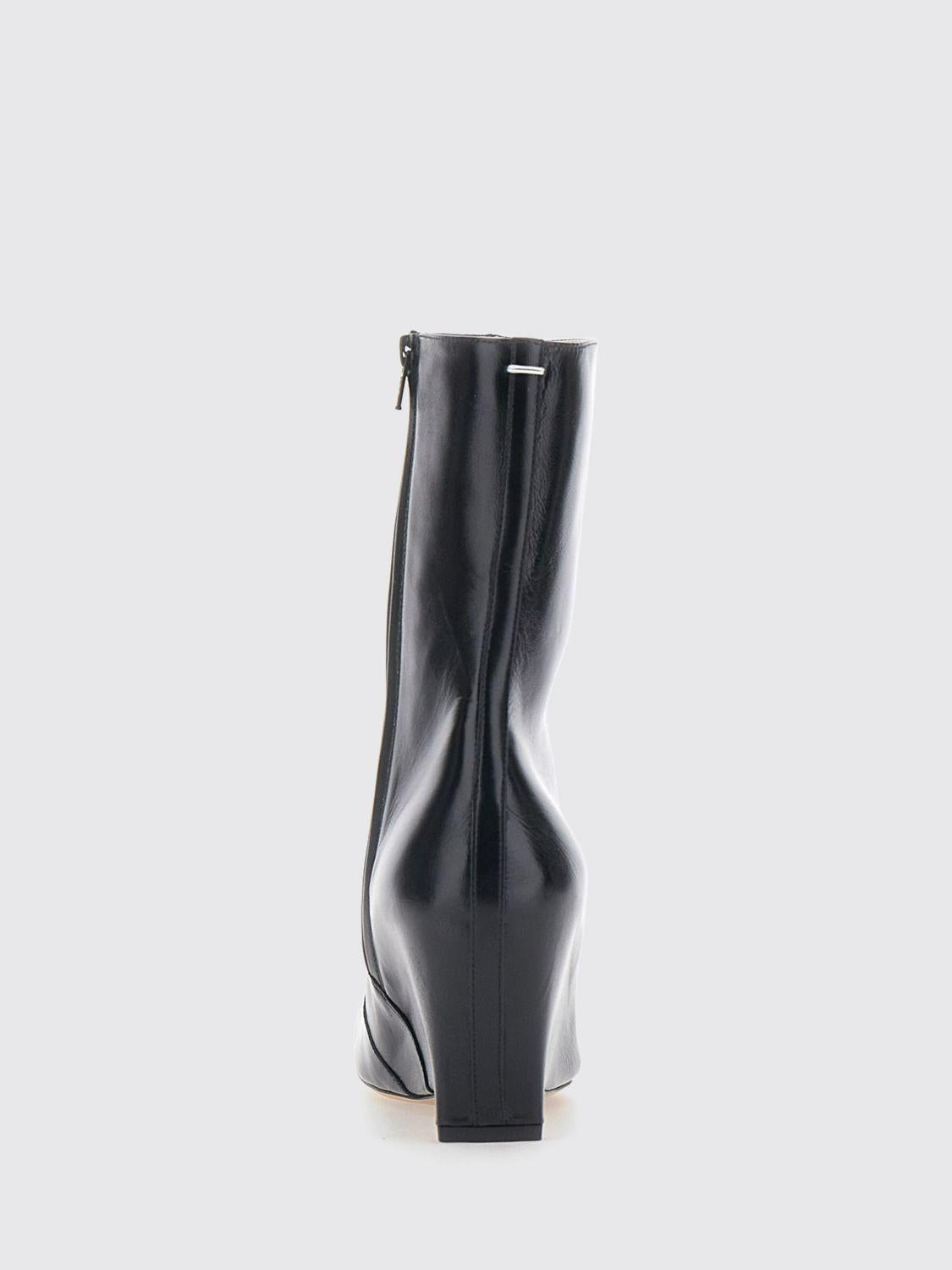 Maison Margiela Black Leather Ankle Boots
