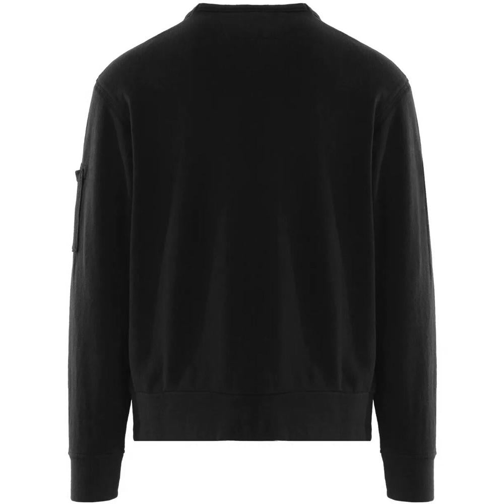 CP Company Lens Patch Crewneck Sweatshirt Black 18CMSS266A 110337O 999