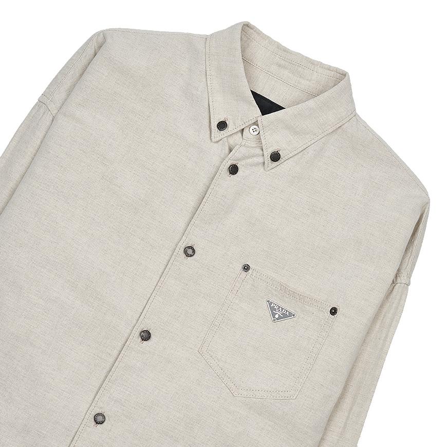 PRADA Men’s Blend Long-Sleeve Shirt GEC105 14J2 F0ABR