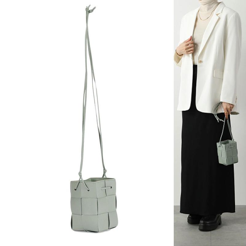 Bottega Veneta Cassette Crossbody Bag Green Leather Shoulder Bag