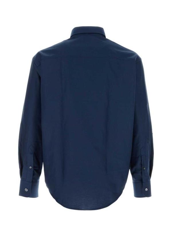 AMI Cotton Boxy Embroidered Ami de Coeur Long-Sleeve Shirt
