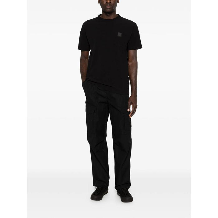 STONE ISLAND All-Weather Cotton Canvas Cargo Pants Men Black