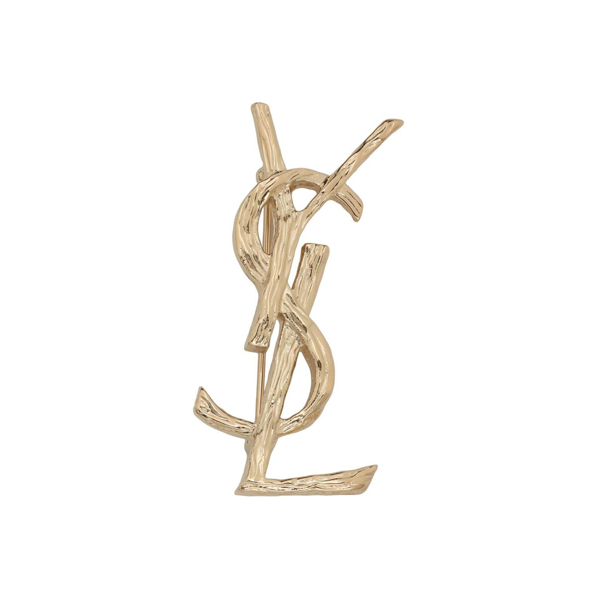 Saint Laurent Gold Cassandra Opium Brooch