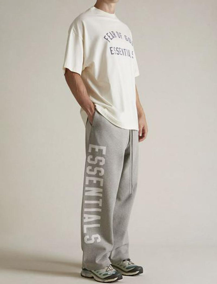 Fear of God Essentials Fleece Big Logo Relaxed Sweatpants Gray