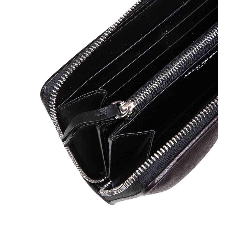 Maison Margiela Glam Slam Zip Long Wallet Black Leather
