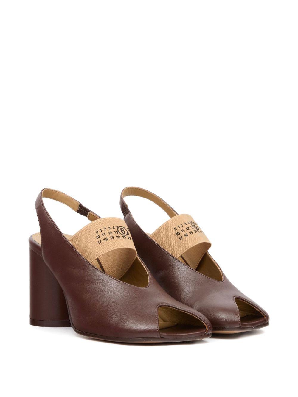 Maison Margiela Brown Leather Strappy Sandals