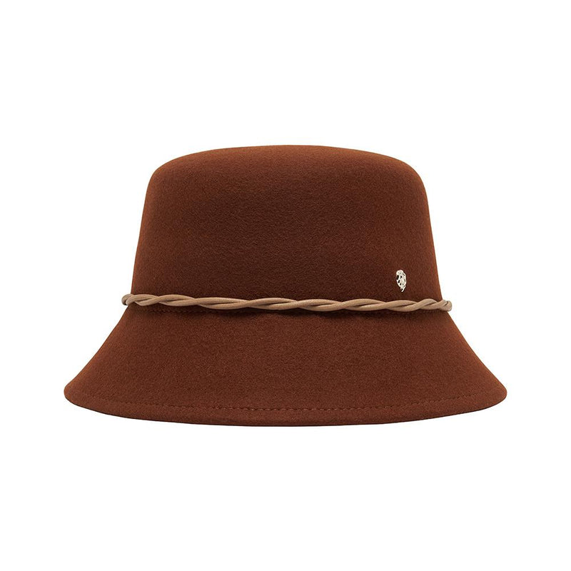 HELEN KAMINSKI Deep Brown Celeste Cloche Bucket Hat for Women HAT51845 DC