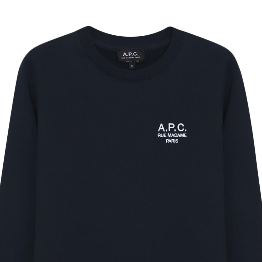 A.P.C. Logo Embroidered Sky Black Sweatshirt Women’s