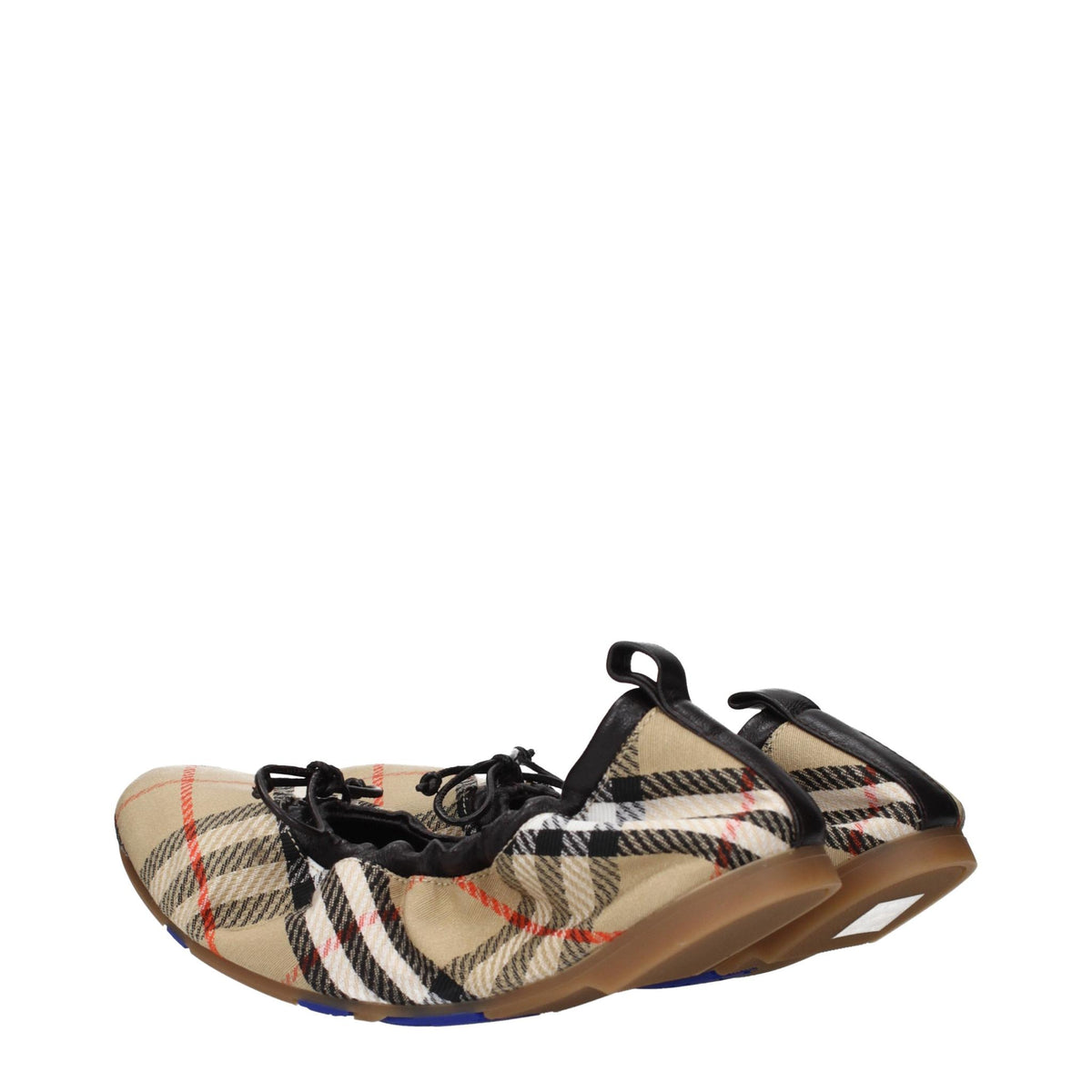 BURBERRY Leather Flat Shoes Women’s Classic Ballet Flats Black