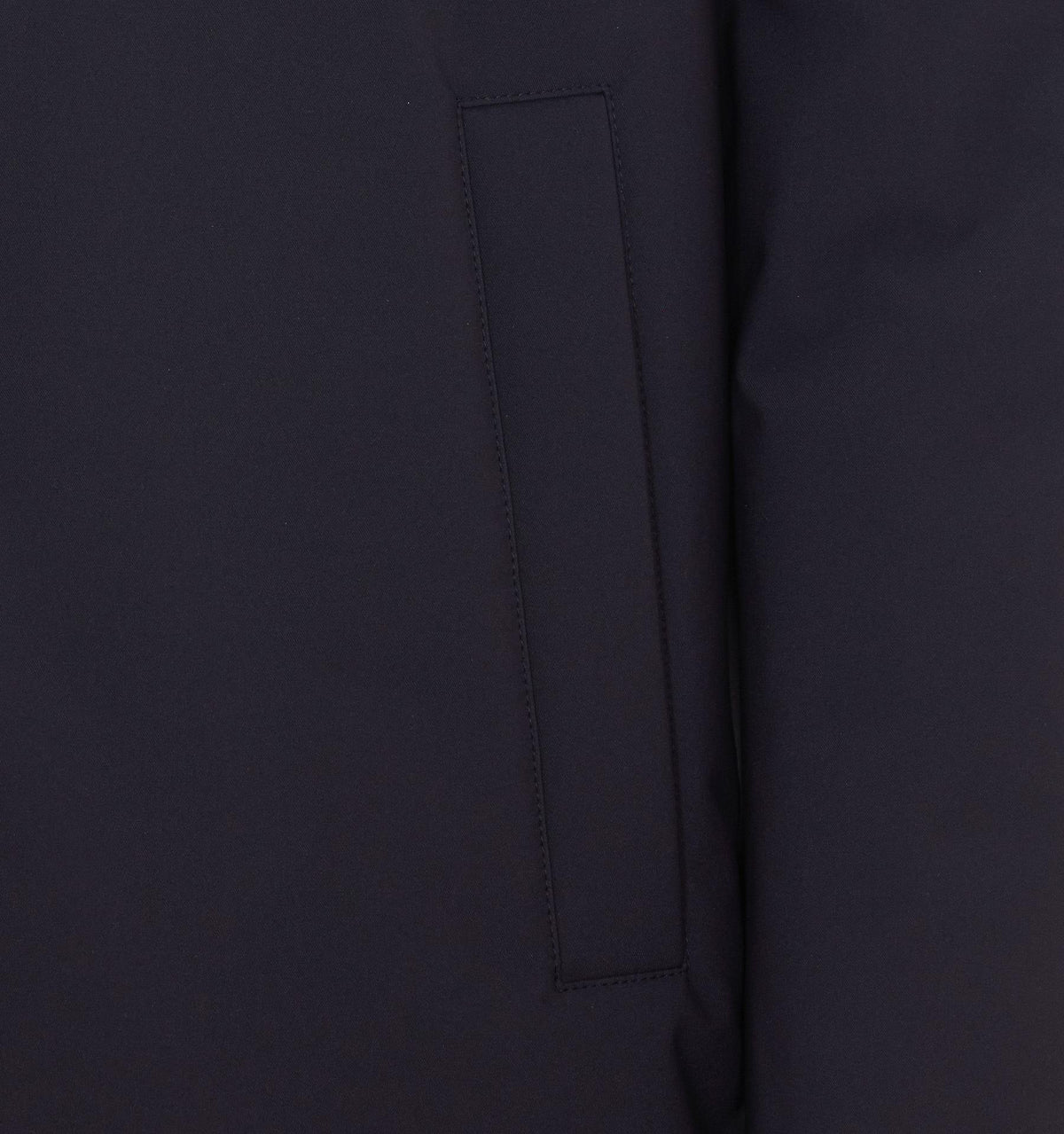 Herno Navy Wool-Blend Single-Breasted Coat for Men