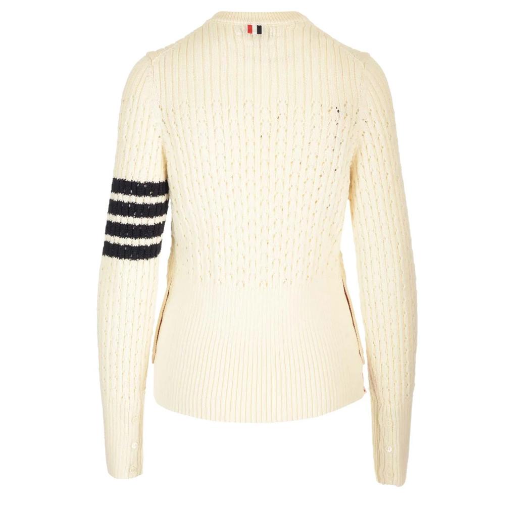 THOM BROWNE Diagonal Armband Cable Wool Round Neck Sweater Wom FKA445A Y1024 100
