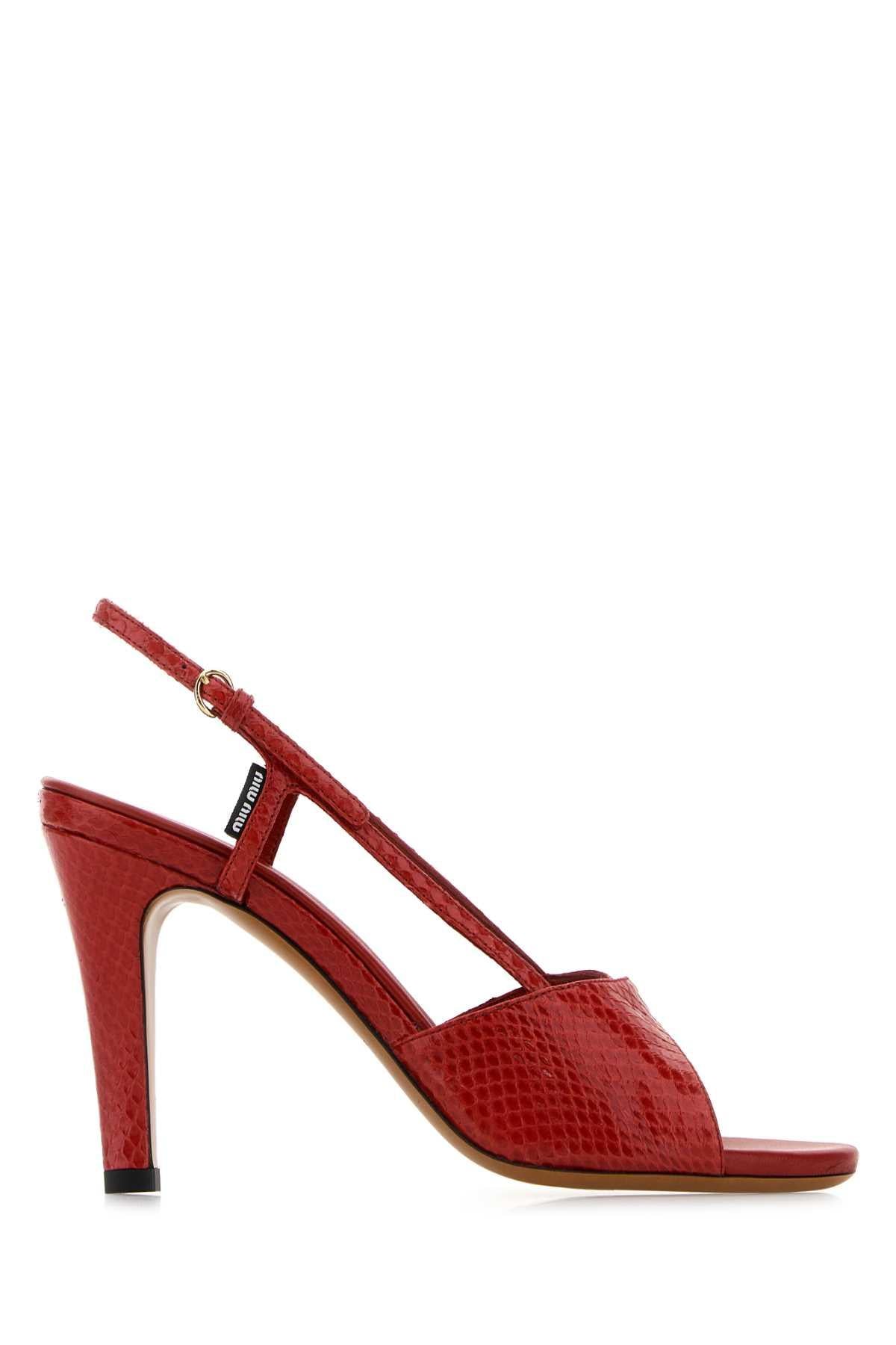 Miu Miu Black Leather Slingback Pumps