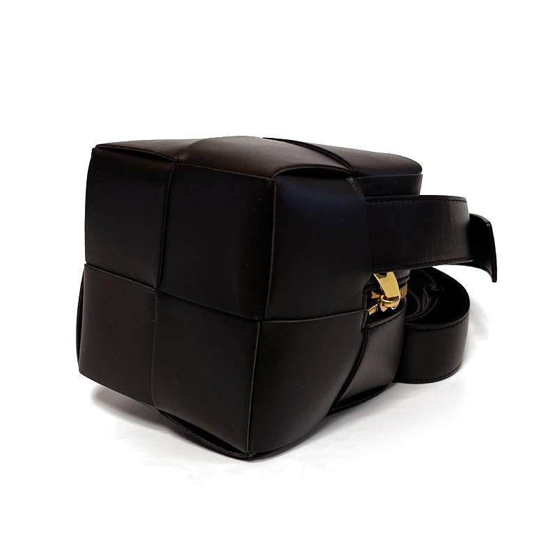 Bottega Veneta Dark Brown Mini Cube Crossbody Shoulder Bag