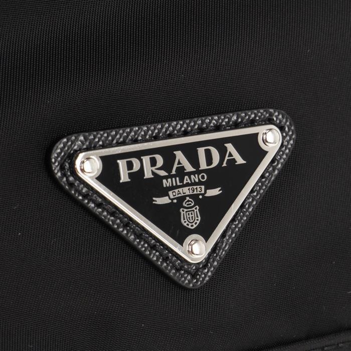 PRADA Nylon Shoulder Bag Black Vela Pocono