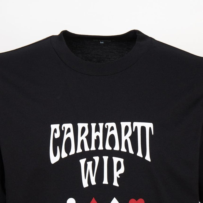 Carhartt Deck Script Short Sleeve T-Shirt for Men Navy Cotton