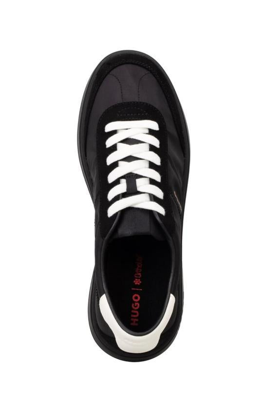 HUGO BOSS Leather Low-Top Sneakers for Men 50569004 002 BLACK DOM