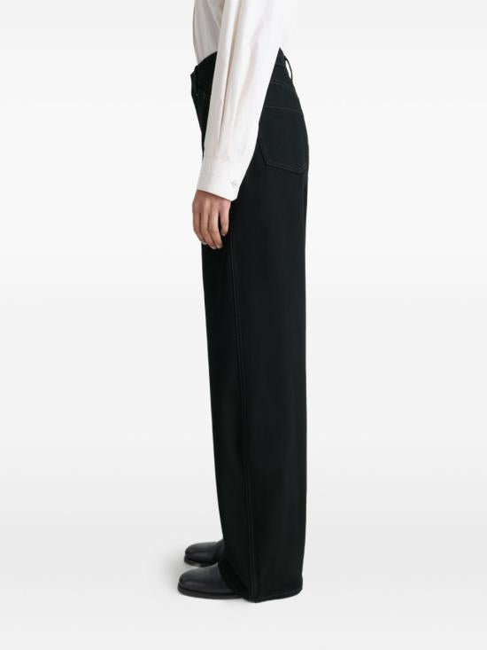 Lemaire High-Waisted Curved Denim Pants PA1264 LD1055 999 BLACK DOM