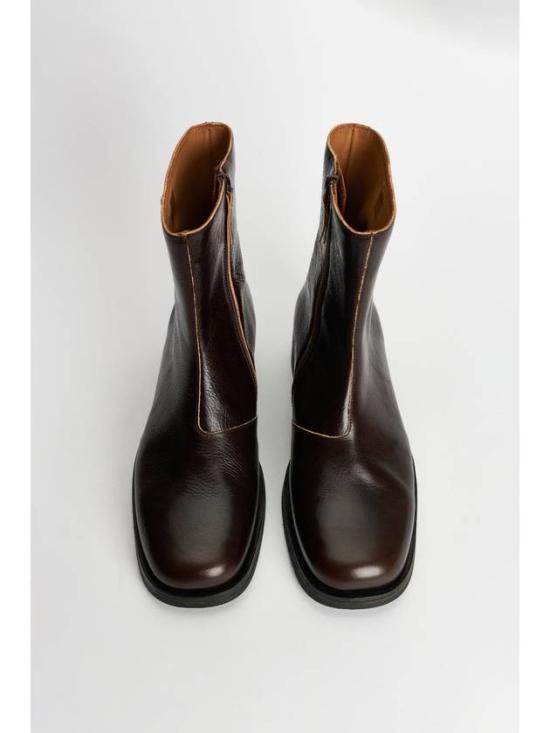 OUR LEGACY Deep Americano Leather Camion Boots