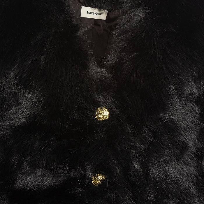 Zadig&Voltaire Faux Fur MILAS Color Jacket WWCO00213 NOIR