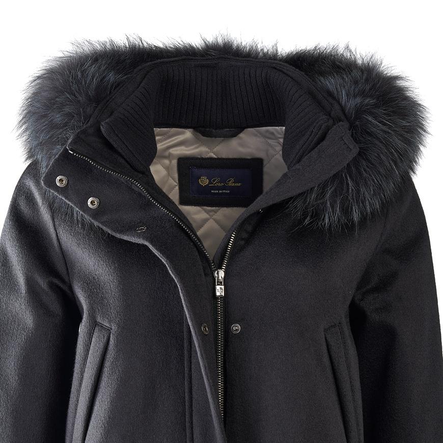 Loro Piana Women’s Icery Short Jacket Black Wool Blend