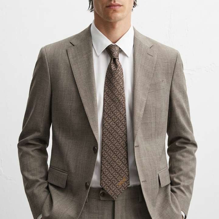 GUCCI Horsebit Silk Jacquard Tie Beige Men’s 836101 4E009 9700