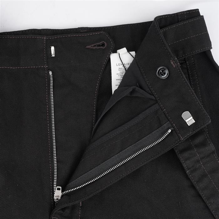 Lemaire Black Twisted Belted Classic Pants