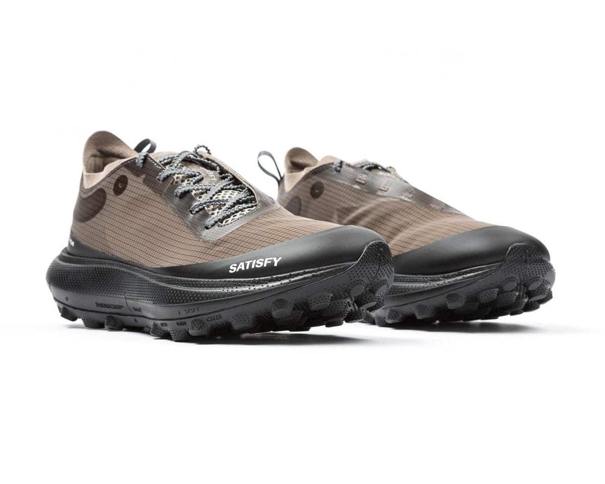 SATISFY Falcon Brown Low-Top Running Sneakers 40002 FA