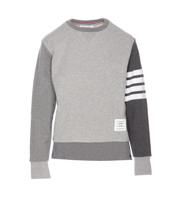 THOM BROWNE Classic Loopback 4-Bar Sweatshirt Women’s Gray