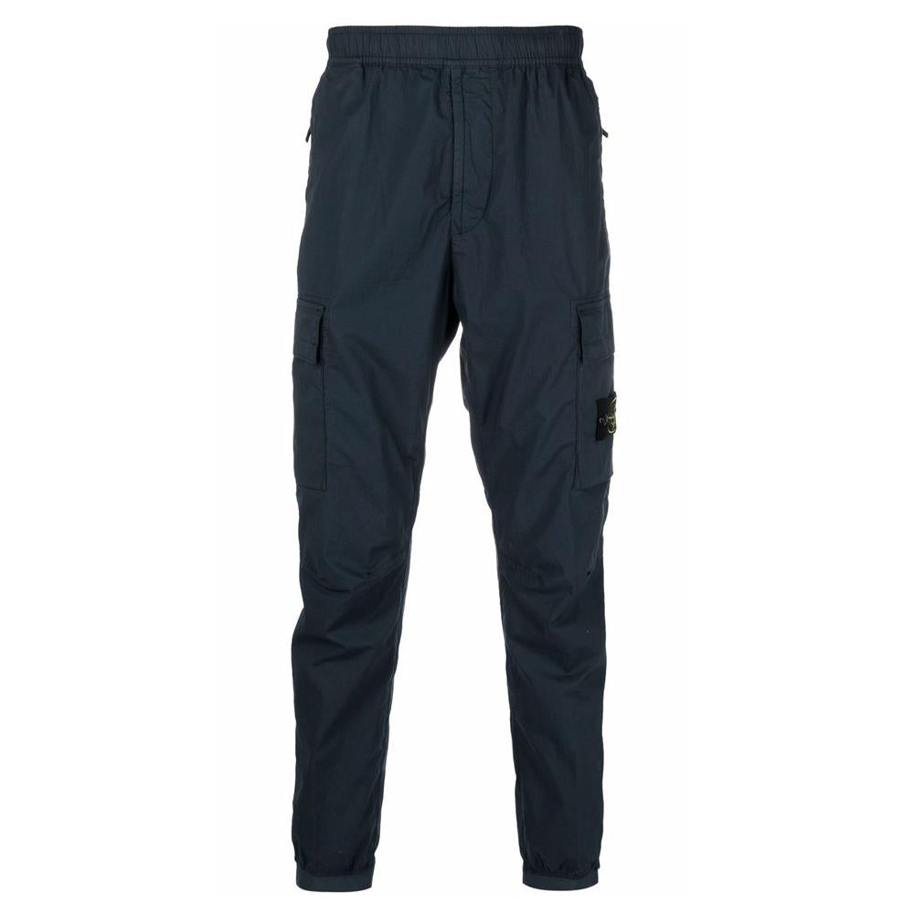 STONE ISLAND Navy Wappen Pocket Elastic Waist Cargo Pants 761531303 V0020