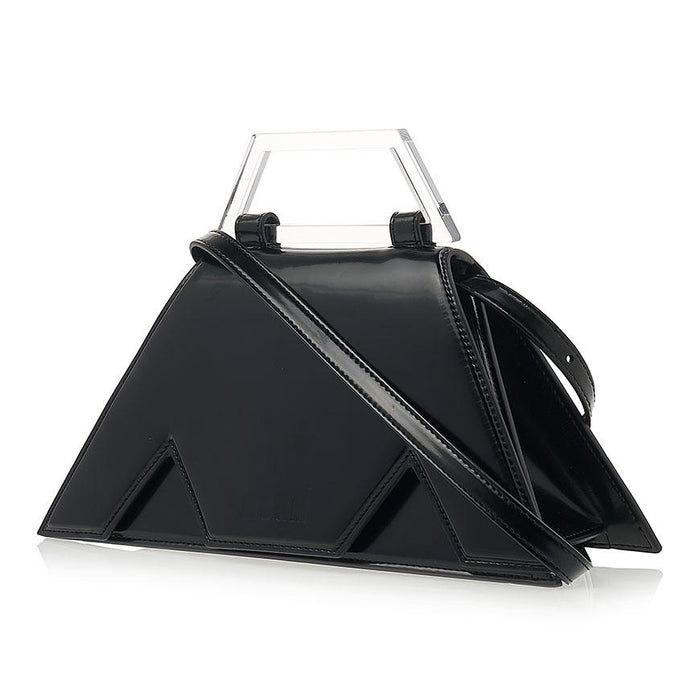 MSGM Black Leather Tote Shoulder Bag Women’s Tote
