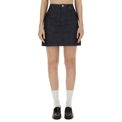 A.P.C. Women’s Standard Selvedge Denim Mini Skirt Navy