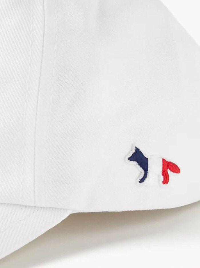 Maison Kitsune Tricolor Fox Logo Cotton Blend Baseball Cap W HU06100 WW0007 P101