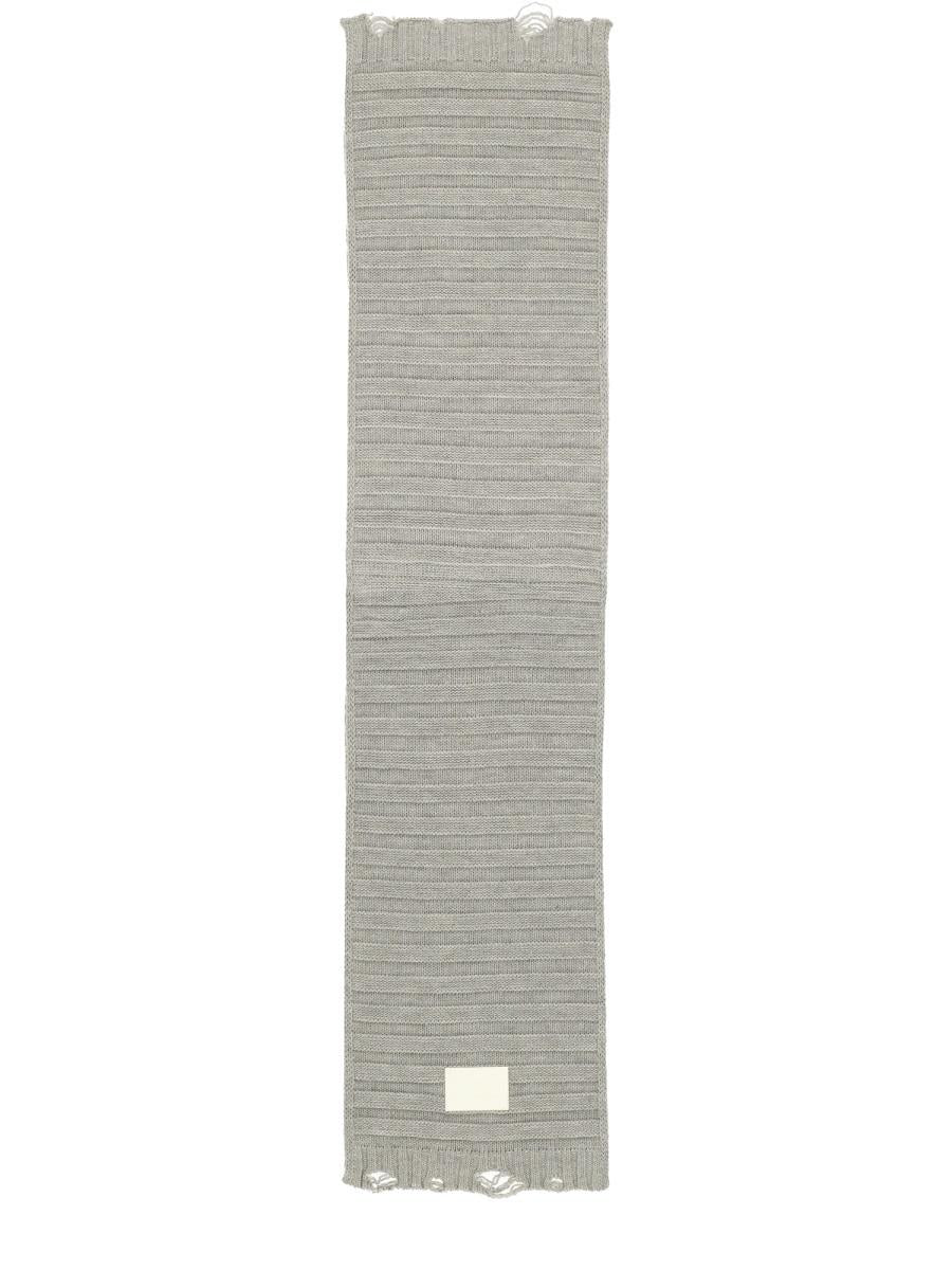 Maison Margiela Wool Scarf Beige Knit Ladies Scarf Accessory