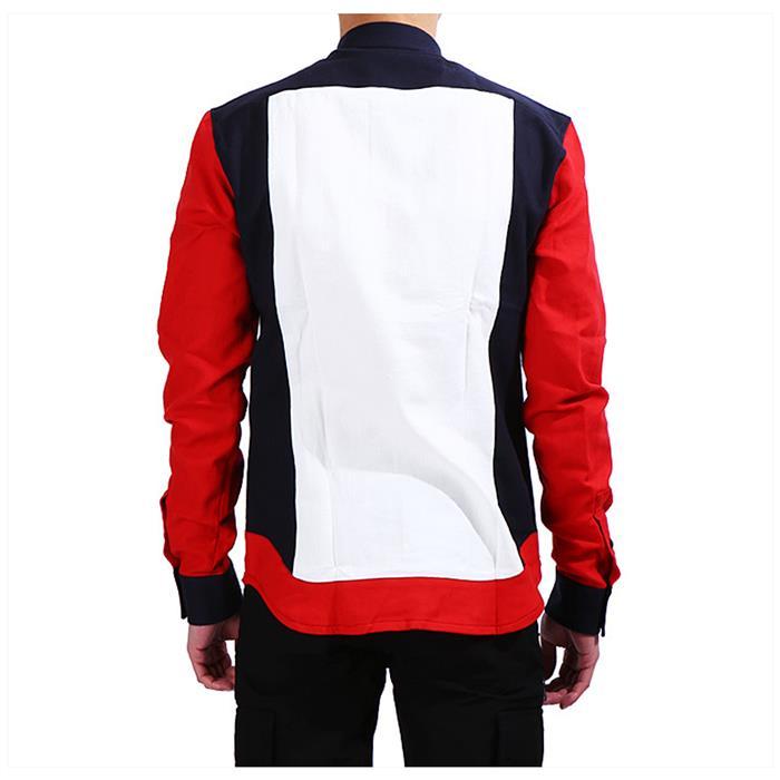 Balmain Mandarin Collar Long Sleeve Shirt S5HT163C862T 132