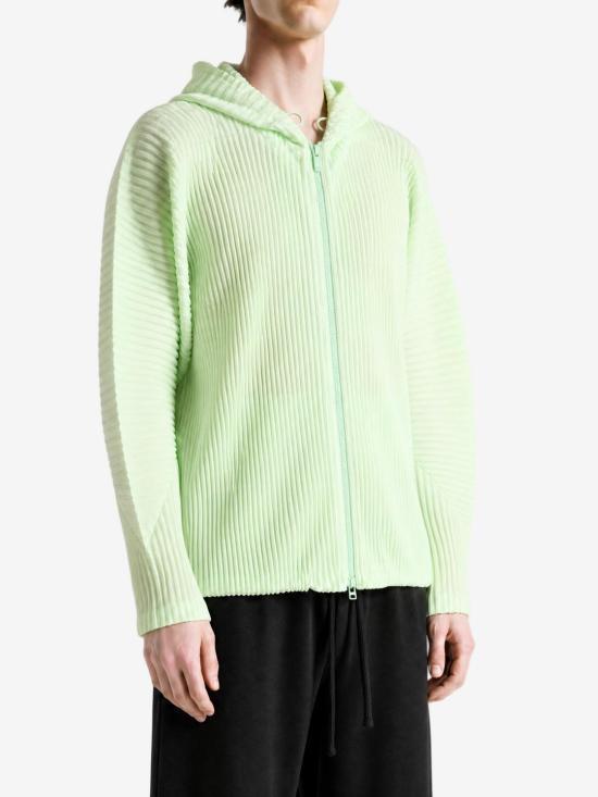 Issey Miyake Homme Plissé Hooded Sweatshirt HP68JL071 61 SHINE GREEN DOM